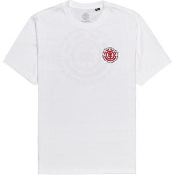T-shirt Element Seal manica corta bianco e rosso per uomo
