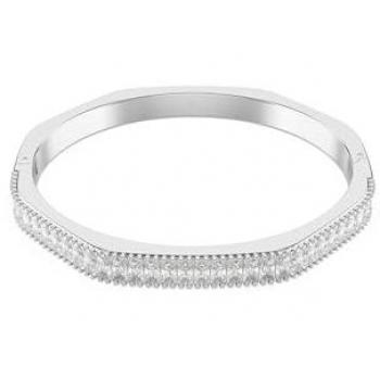 Swarovski Women's Matrix Crystal Bangle (Rhodium) – Size 17 cm