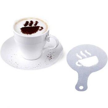Set di 16 pochoirs per tazze di caffè