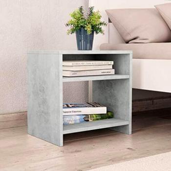 Nottiere 2 pz Grigio Calcestruzzo 40x30x40 cm in Truciolato