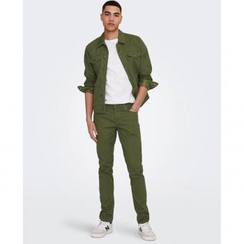 Only & Sons Loom Life Olive Night Men's Slim Fit Trousers – 33