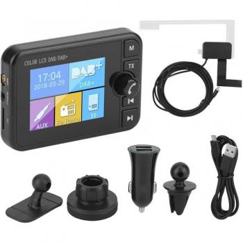 Tuner DAB Bluetooth pour voiture avec transmetteur FM et récepteur AUX
