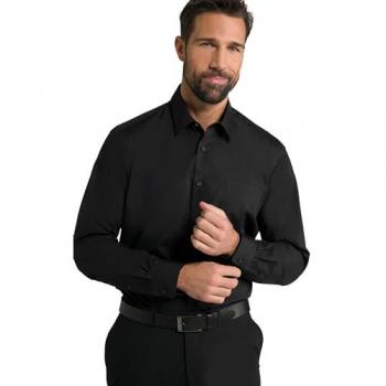 Camicia nera con colletto ad apertura inglese, uomo, taglia 4XT, JP1880