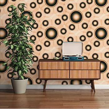 Papier Peint Design Géométrique Beige et Noir