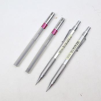 2pcs Full Metal 0.5mm Mechanical Pencil for School and Art with 2 Refills