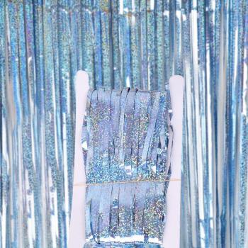 Clôture d’Atmosphère Hivernale 2 m en Métal Argenté – Décor Festif
