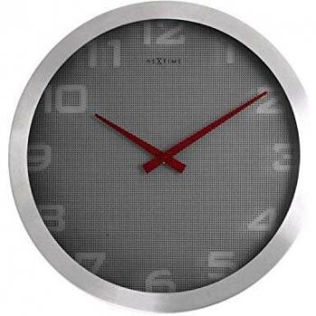 Nextime, Wanduhr, klok 3019 Dots, Ø35 cm, Wand, Grau