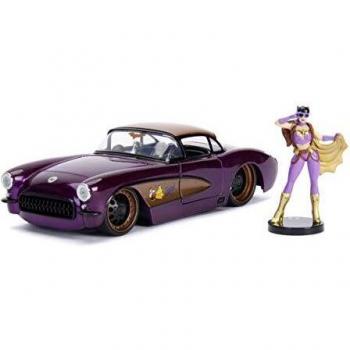 Auto die-cast Batgirl 1957 Chevy Corvette 1:24 con figura