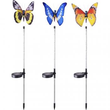 3PCS Solar LED Garden Butterfly Decor