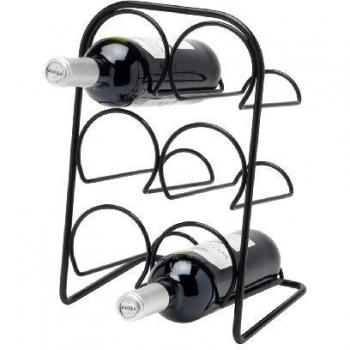 Sleek Black Wine Rack, 6 Slots – Hahn Pisa Design