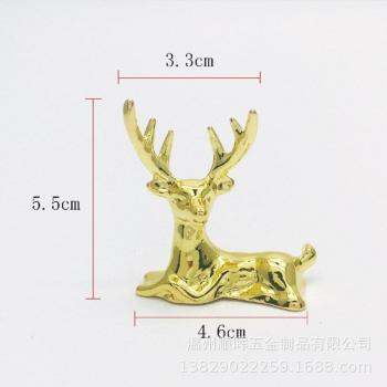 Gold Plated Zinc Alloy Deer Ornaments Decoration