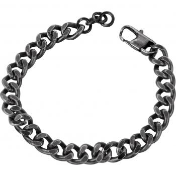 Edelstahl-Armband FIRETTI – Panzerkette „Schmuck Geschenk“ – Schwarze Vintage‑Optik