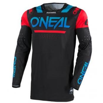 Maillot de motocross O'Neal Prodigy Five Four Noir-Bleu taille L