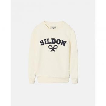 Sudadera kids raqueta media crema para Niño