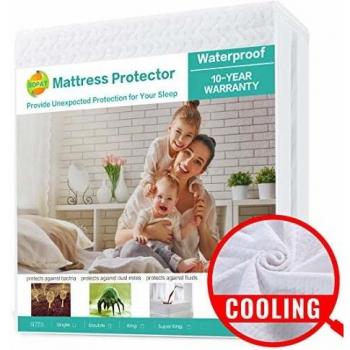 SOPAT Waterproof Mattress Pad Cover 3D Air Fabric