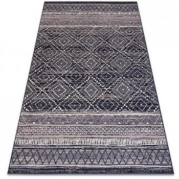 Tappeto 240x340 “Angel” – Lana con Motivo Diamanti Grigio Beige