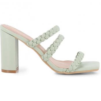 Sandalias de tacón con diseño trenzado