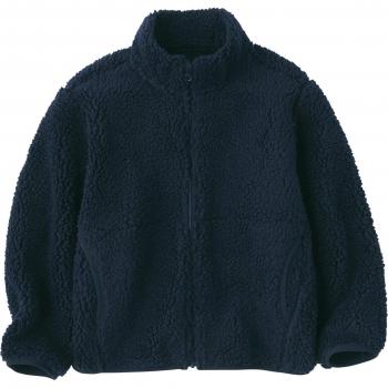 MUJI Dunkelmarine Fleecejacke für Kinder