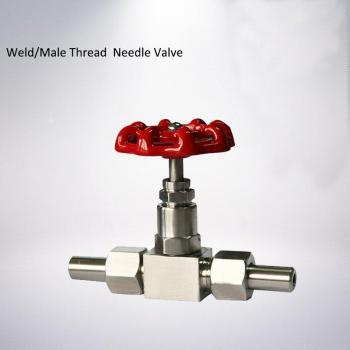 Welded Needle Valve Flow Control Stainless Steel 304 DN6 DN10 DN15