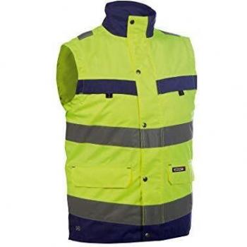 Dassy Bilbao Fluogeel Marineblauw Werkvest XL