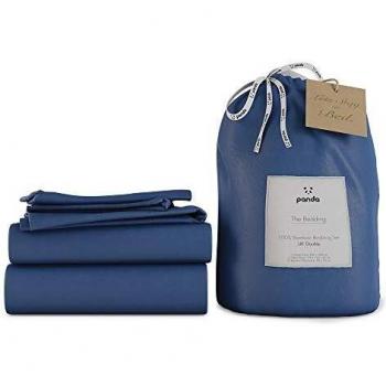 Panda 100% Natural Bamboo Bedding (UK Double, Deep Sea Navy)