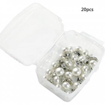 Charmes Blancs Perles – Ensemble 20 Foulards Lapel Pin