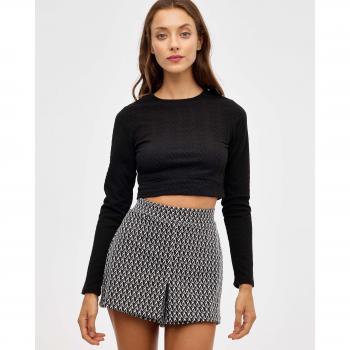 Inside Crop Top de Mujer Texturizado