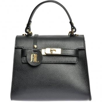 Anna Luchini Stilvolle Rindsledertasche in Schwarz