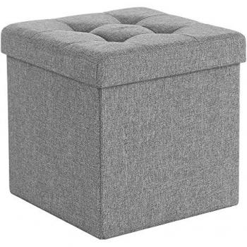Coffre de rangement pliable gris clair