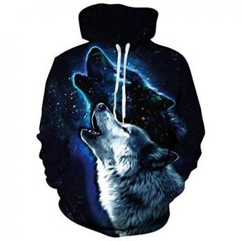 GeometricHoodie 3D Geometrischer Pullover für Herren Damen Bunte Unisex Sweatshirt mit Kordelzug Hoody Farbige L