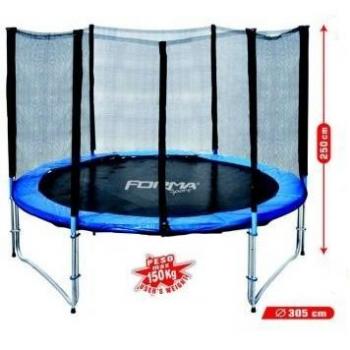 Tappeto Elastico Sport One con Rete di Protezione Extra Large, Diametro 305 cm