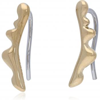 Skagen LIQUID METAL Crawler Gold‑Tone Earrings (Women’s)