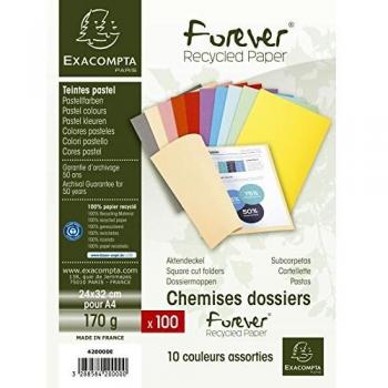 Exacompta Forever Collection A4 Square Cut Folders