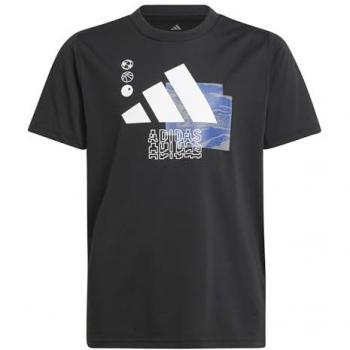 T-shirt noir adidas pour enfant JI9093