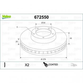 Disque de frein FORD 1253729