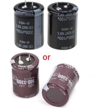 2pcs 100V 3300uF Electrolytic Capacitors, 30x40mm for LCD TV