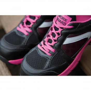 Result WORK-GUARD Damen Sicherheits-Turnschuhe, Größe:36 (3), Farbe:Pink/Schwarz
