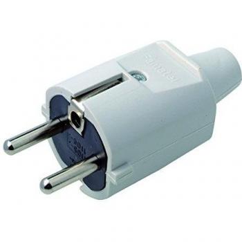 FICHE PVC 10A 2P+T GRISE