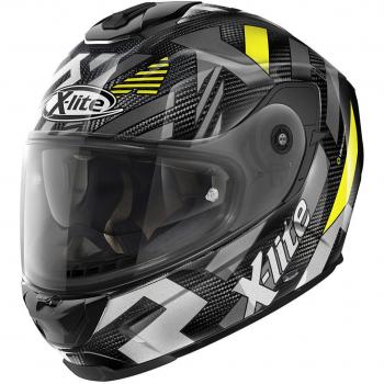 X‑Lite X‑903 Ultra Carbon Creek N‑Com Schutzhelm – Herren, 2XL, Schwarz-Gelb