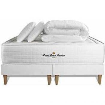 Pack Matelas Buckingham 160x200cm + Sommier Double 80x200 cm + 2 oreillers