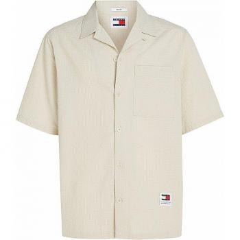 TOMMY JEANS Kurzarmhemd Regular Fit beige Größe S