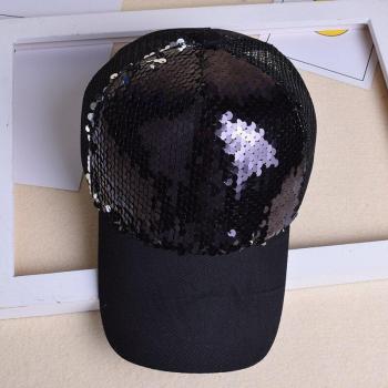 Shiny Sequin Baseball Cap for Girls