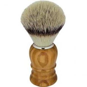 Brocha de afeitar ERBE, sintética, madera de olivo, tamaño M