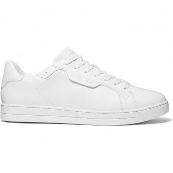 Michael Kors Men's Keating Leather Sneakers, White, Size 9 US