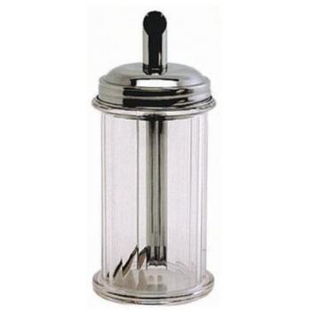 Translucent Genware Sugar Scooper with Stalk Cap