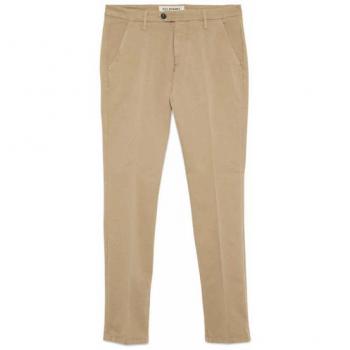 Male Brown Slim-Fit Gabardine Pants – W38
