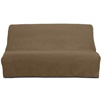 Housse de clic-clac en coton Panama, teinte taupe, dimensions 185-200 x 120-140 cm
