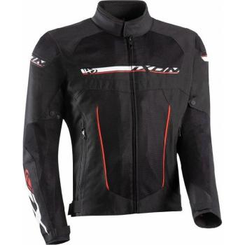 Blouson moto Ixon T-rex Noir Blanc Rouge 2XL