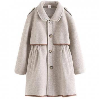 Girls' Warm Solid Color Coats
