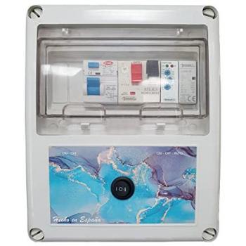 Cuadro Eléctrico para Piscina con Control Piezoeléctrico para 2 Bombas (1-1,6A)